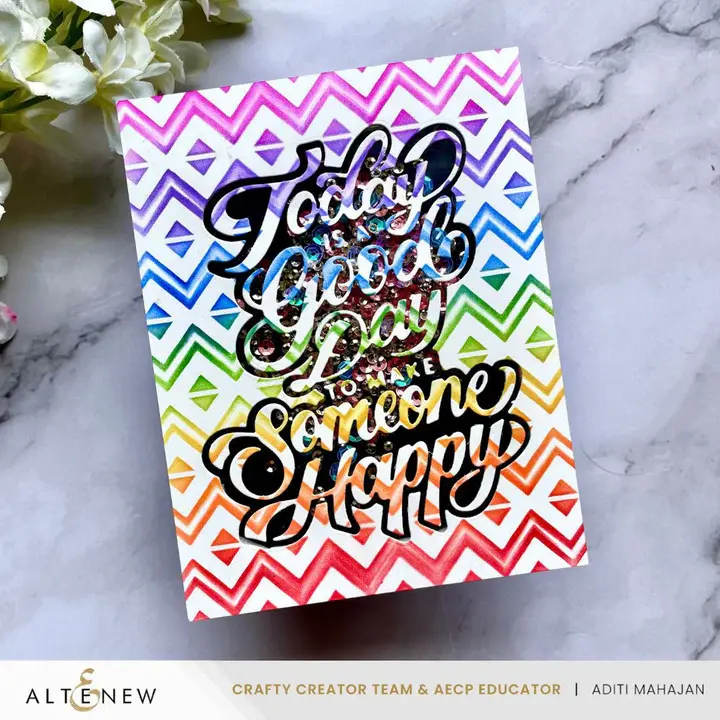ALTENEW ALTENEW HERITAGE CHEVRON WEAVES 6x6 BACKGROUND STENCIL
