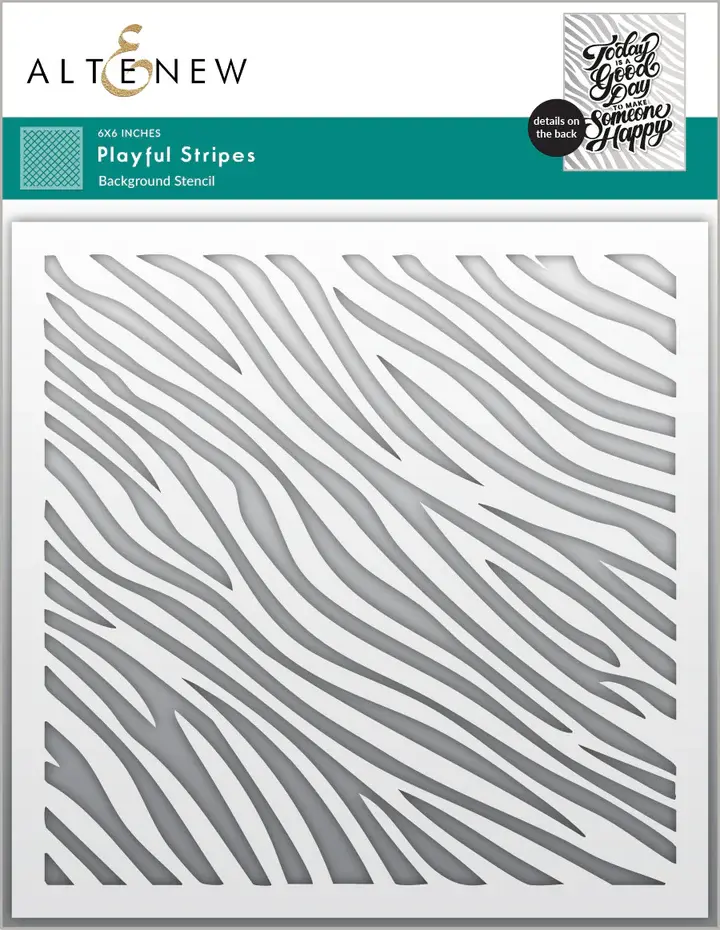 ALTENEW ALTENEW PLAYFUL STRIPES 6x6 BACKGROUND STENCIL