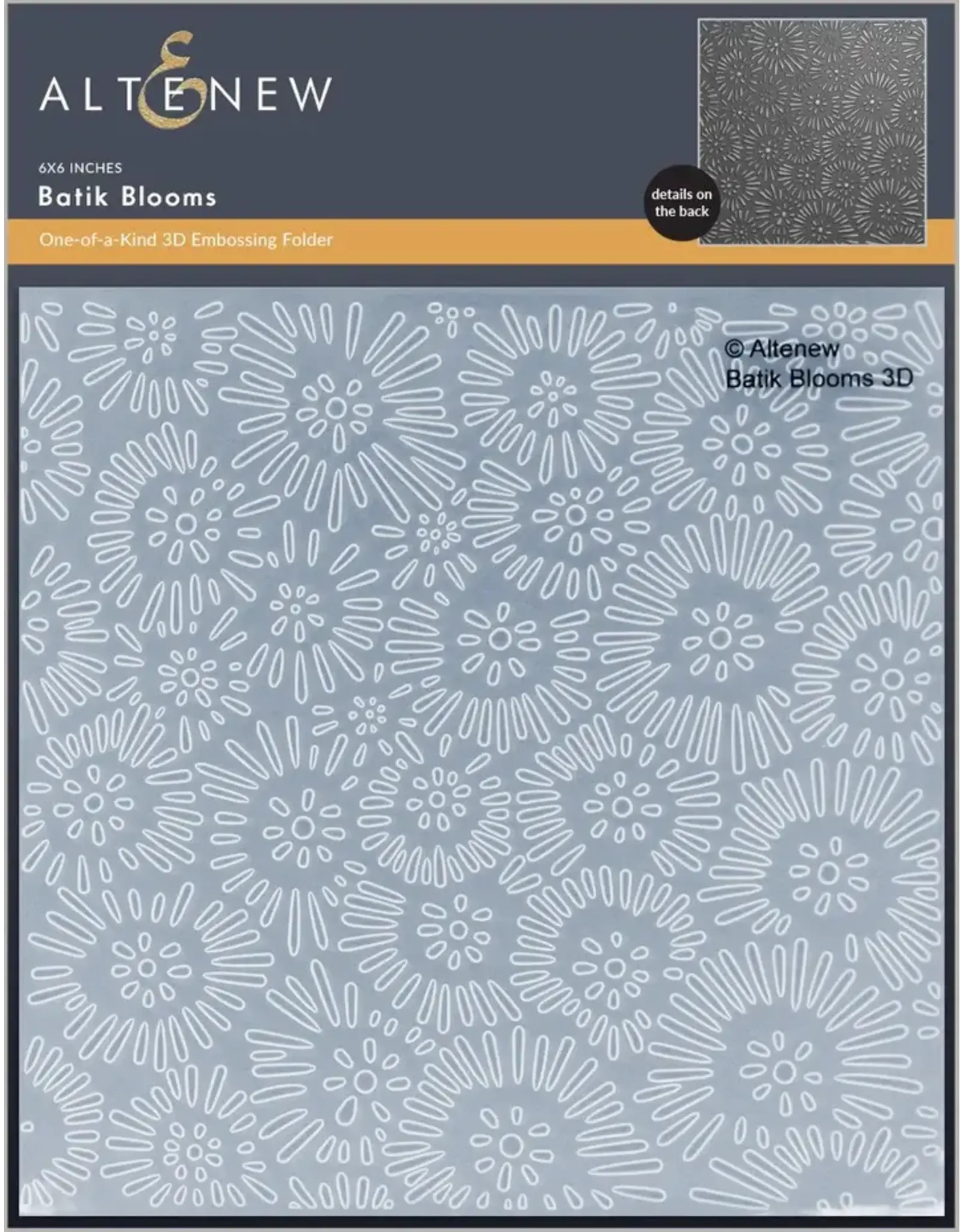 ALTENEW ALTENEW BATIK BLOOMS 3D EMBOSSING FOLDER