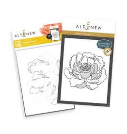 ALTENEW ALTENEW MAGICAL PEONY PRESS PLATE AND STENCIL SET BUNDLE