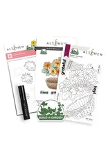 ALTENEW ALTENEW BUILD-A-GARDEN RADIANT BLOSSOMS CLEAR STAMP, DIE SET AND STENCIL SET BUNDLE