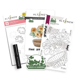ALTENEW ALTENEW BUILD-A-GARDEN RADIANT BLOSSOMS CLEAR STAMP, DIE SET AND STENCIL SET BUNDLE