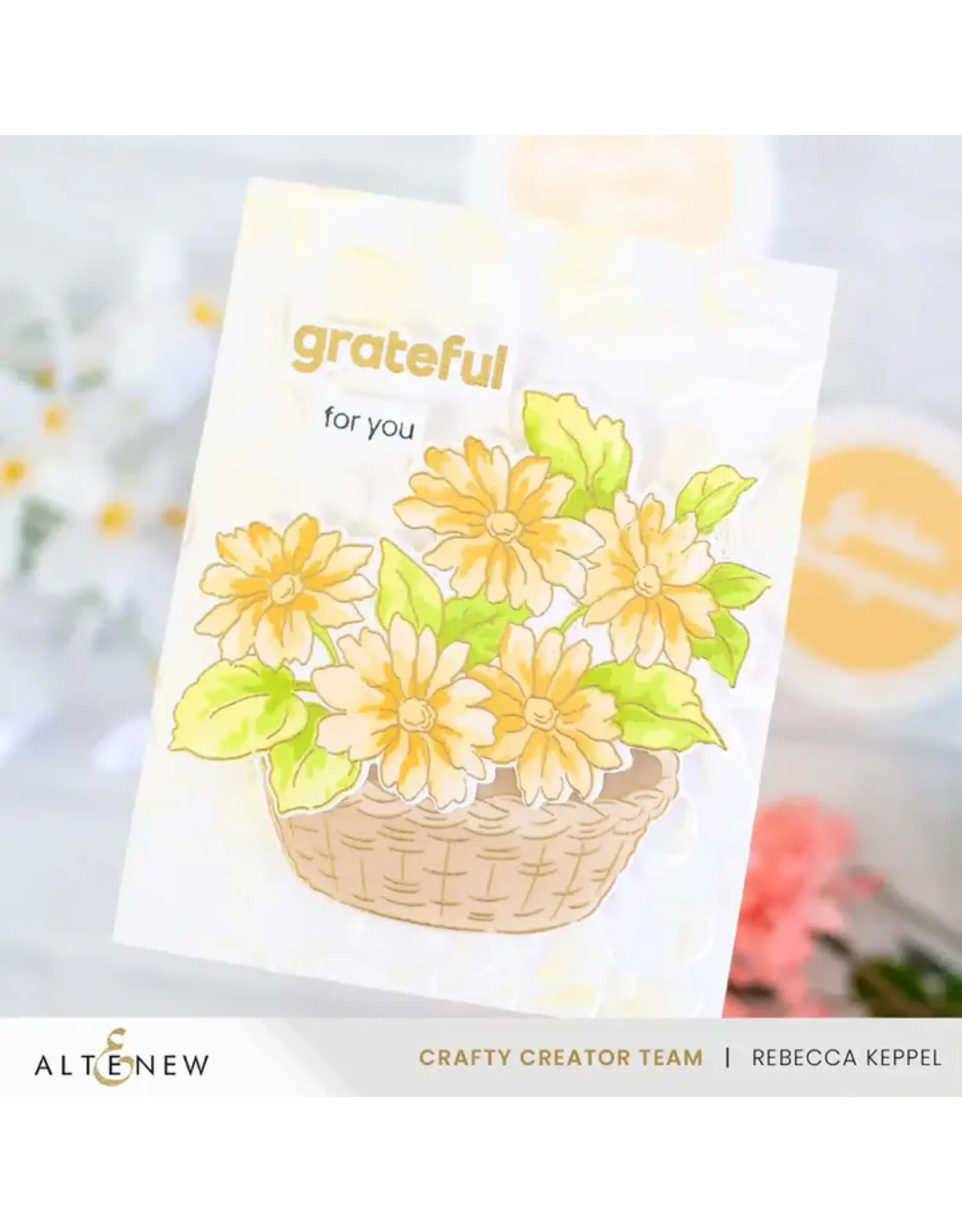 ALTENEW ALTENEW BUILD-A-GARDEN RADIANT BLOSSOMS CLEAR STAMP, DIE SET AND STENCIL SET BUNDLE
