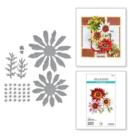 SPELLBINDERS SPELLBINDERS SUSAN TIERNEY-COCKBURN THROUGH THE MEADOW COLLECTION PAINTED DAISY AND LADYBUGS ETCHED DIE SET
