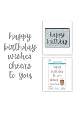 SPELLBINDERS SPELLBINDERS NINA BOETTCHER BOUGIE BIRTHDAY COLLECTION BIRTHDAY CHEERS ETCHED DIE SET