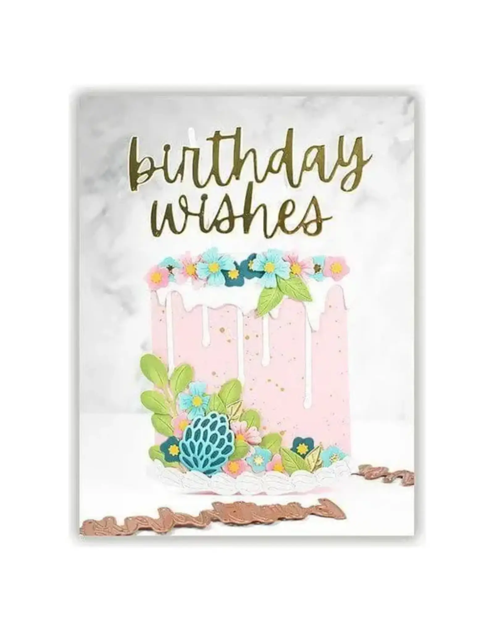 SPELLBINDERS SPELLBINDERS NINA BOETTCHER BOUGIE BIRTHDAY COLLECTION BIRTHDAY CHEERS ETCHED DIE SET
