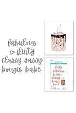 SPELLBINDERS SPELLBINDERS NINA BOETTCHER BOUGIE BIRTHDAY COLLECTION FABULOUS BIRTHDAY ETCHED DIE SET