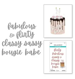 SPELLBINDERS SPELLBINDERS NINA BOETTCHER BOUGIE BIRTHDAY COLLECTION FABULOUS BIRTHDAY ETCHED DIE SET