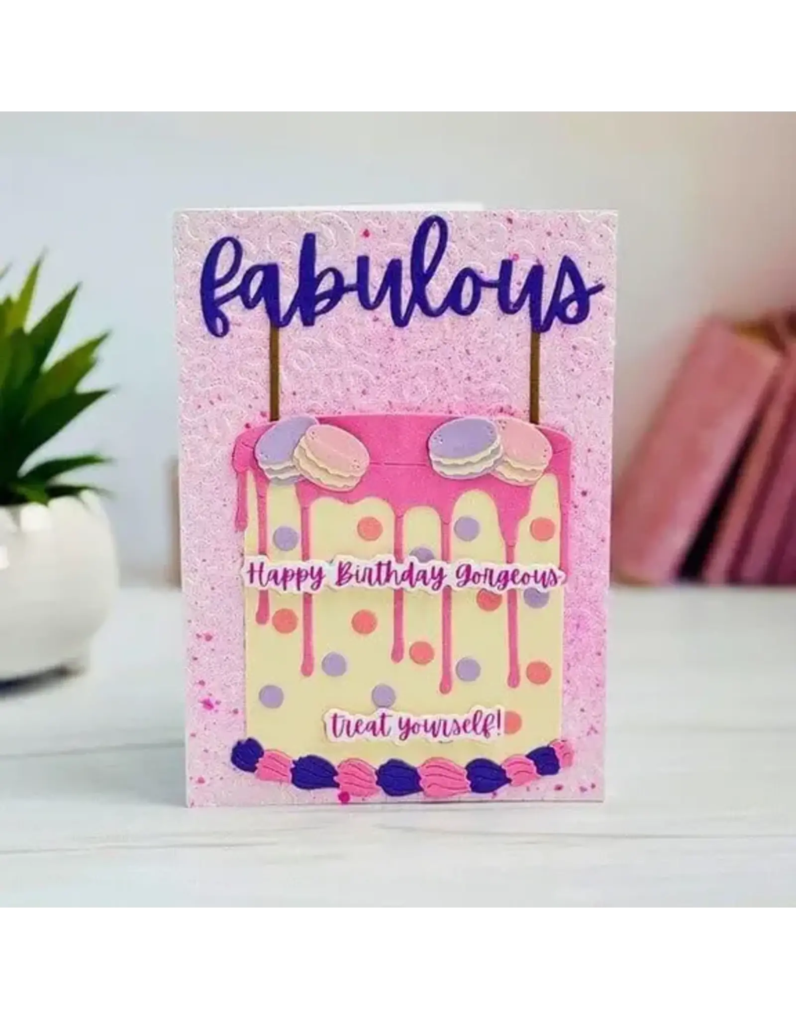 SPELLBINDERS SPELLBINDERS NINA BOETTCHER BOUGIE BIRTHDAY COLLECTION FABULOUS BIRTHDAY ETCHED DIE SET