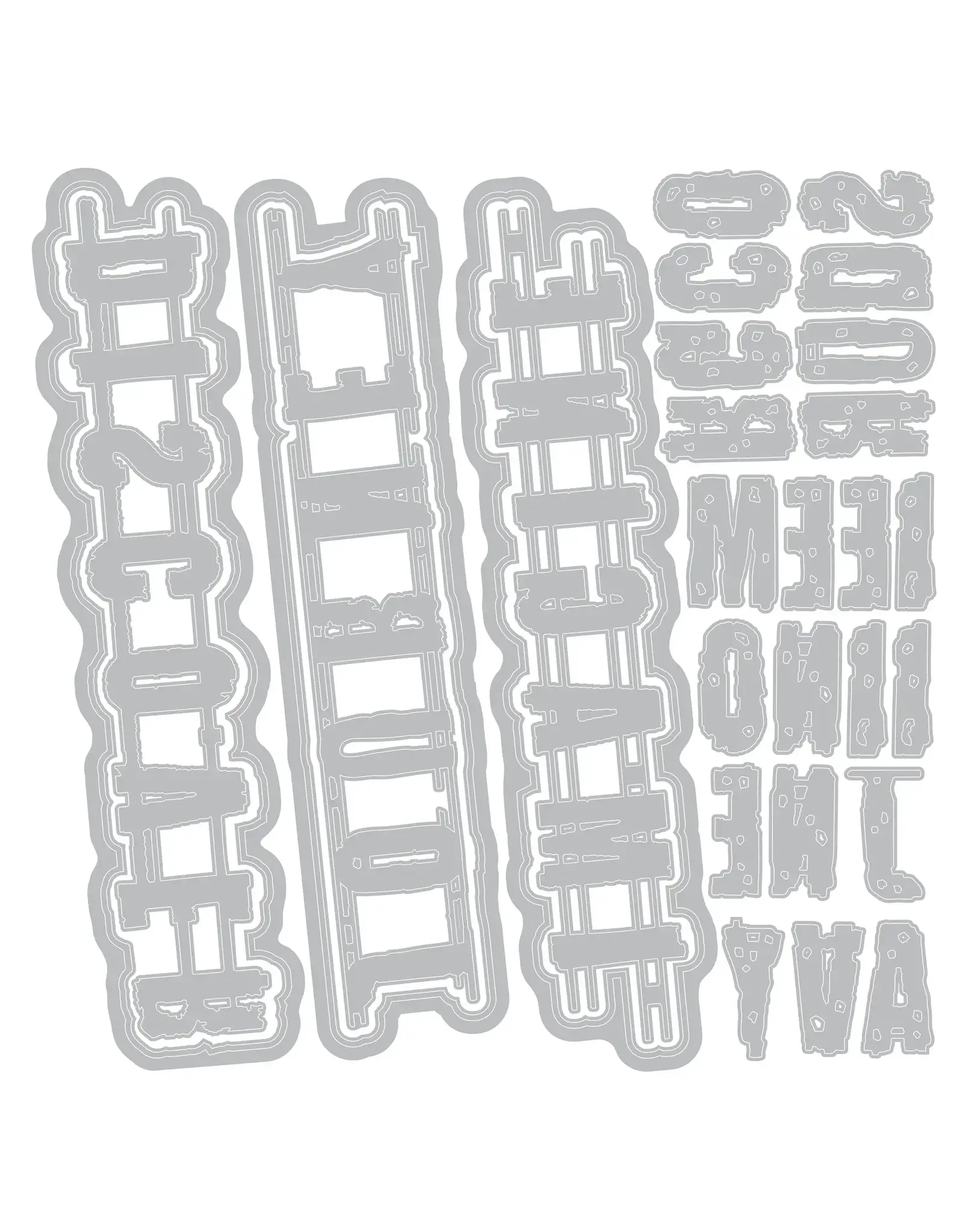 SIZZIX SIZZIX SETH APTER THINLITS WORD WAFERS #1 DIE SET