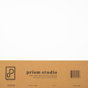 PRISM STUDIO PRISM STUDIO 12x12 ULTRA-SMOOTH 110lb CARDSTOCK - SOLAR WHITE 25/PK
