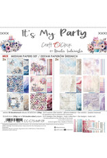 CRAFT O'CLOCK CRAFT O'CLOCK IT'S MY PARTY 8x8 MEDIUM-MIX PAPERS SET 24 SHEETS