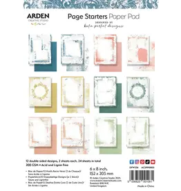 ARDEN CREATIVE STUDIO ARDEN CREATIVE STUDIO PAGE STARTERS 6x8 PAPER PAD