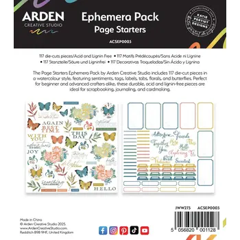 ARDEN CREATIVE STUDIO ARDEN CREATIVE STUDIO PAGE STARTERS EPHEMERA DIE-CUTS
