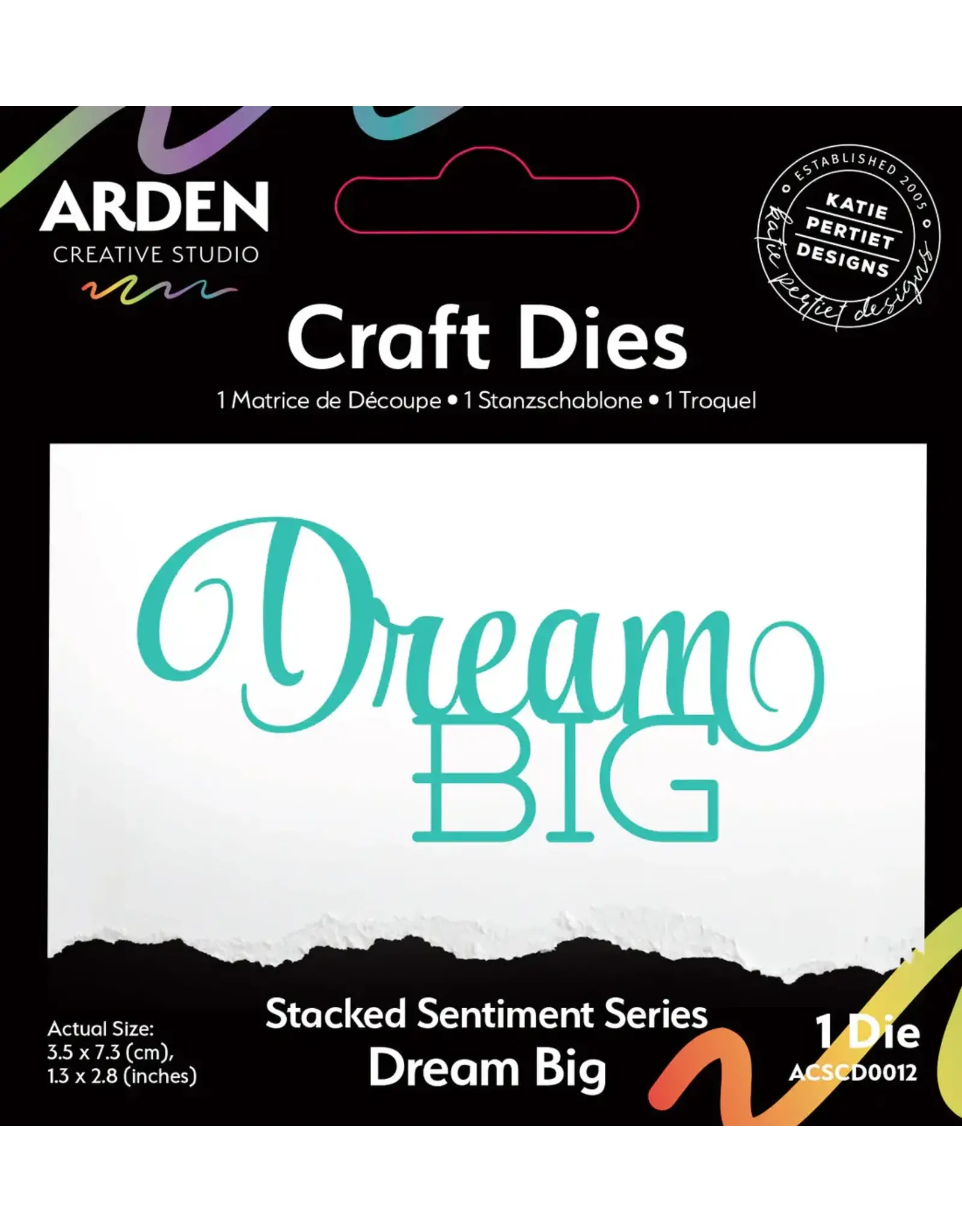 ARDEN CREATIVE STUDIO ARDEN CREATIVE STUDIO SENTIMENT SERIES STACKED DREAM BIG DIE