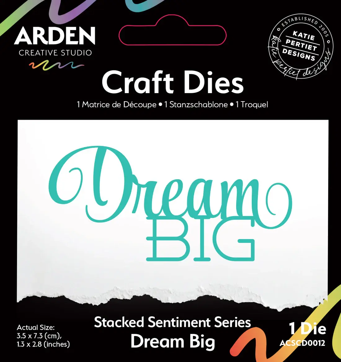 ARDEN CREATIVE STUDIO ARDEN CREATIVE STUDIO SENTIMENT SERIES STACKED DREAM BIG DIE