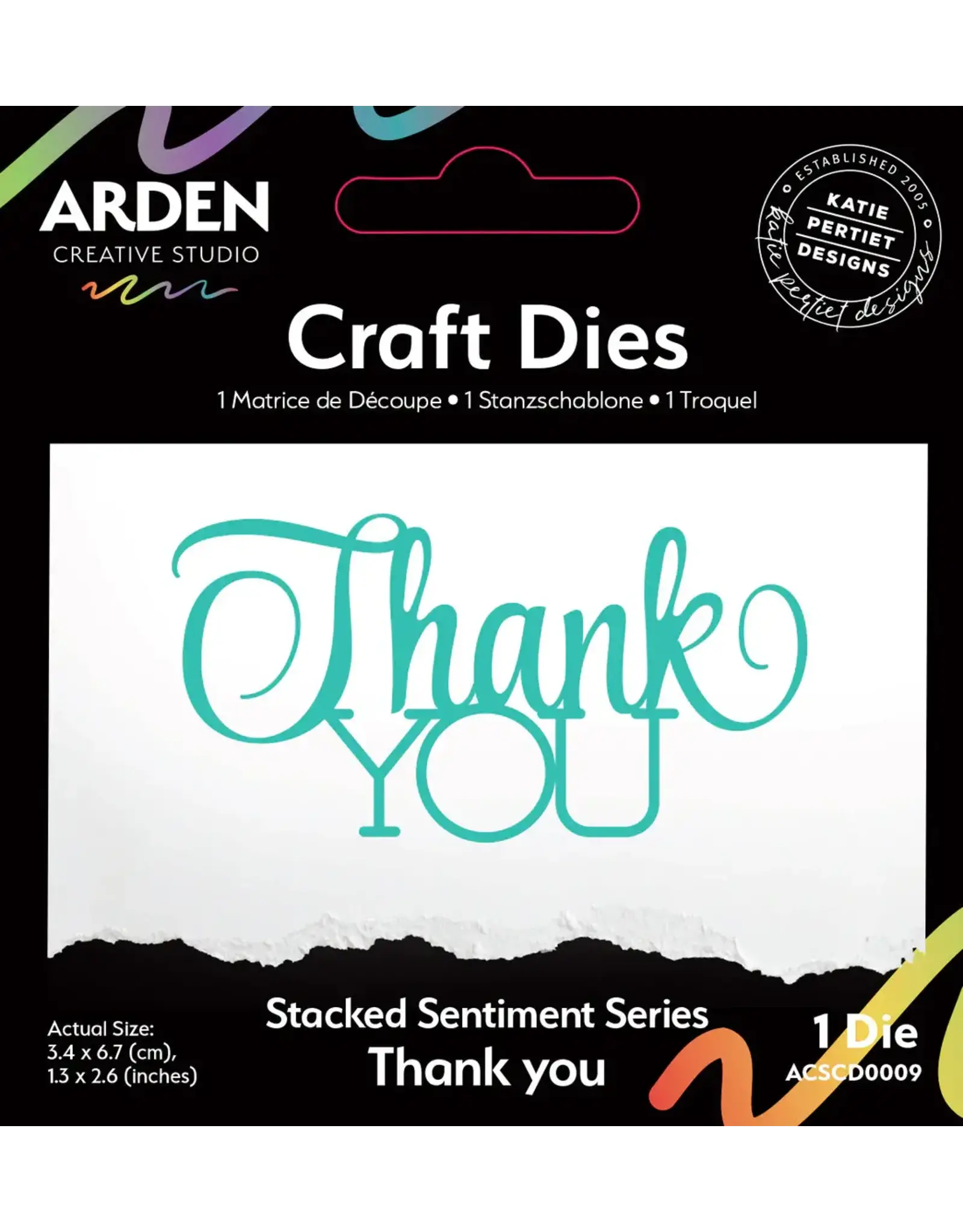 ARDEN CREATIVE STUDIO ARDEN CREATIVE STUDIO SENTIMENT SERIES STACKED THANK YOU DIE