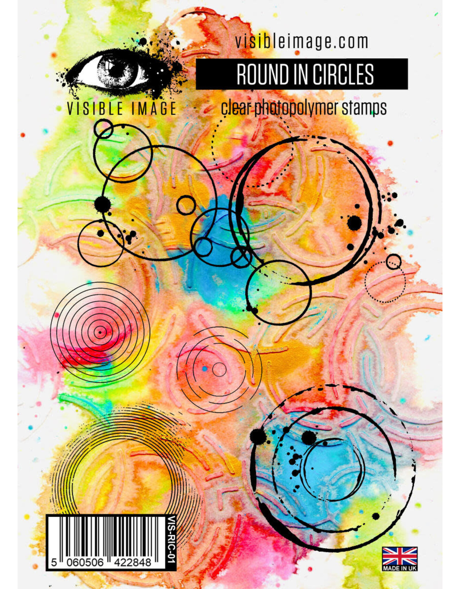 VISIBLE IMAGE VISIBLE IMAGE ROUND IN CIRCLES ACRYLIC STAMP SET