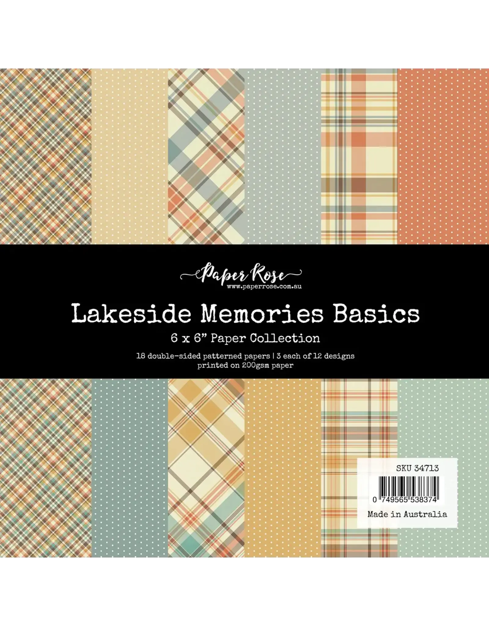 PAPER ROSE PAPER ROSE LAKESIDE MEMORIES BASICS 6x6 PAPER COLLECTION