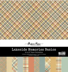 PAPER ROSE PAPER ROSE LAKESIDE MEMORIES BASICS 12x12 PAPER COLLECTION