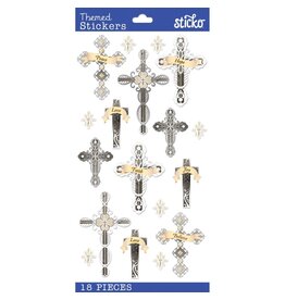 AMERICAN CRAFTS AMERICAN CRAFTS STICKO INSPIRATIONAL WORDS & CROSSES STICKERS