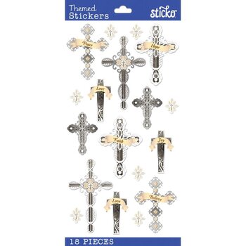 AMERICAN CRAFTS AMERICAN CRAFTS STICKO INSPIRATIONAL WORDS & CROSSES STICKERS