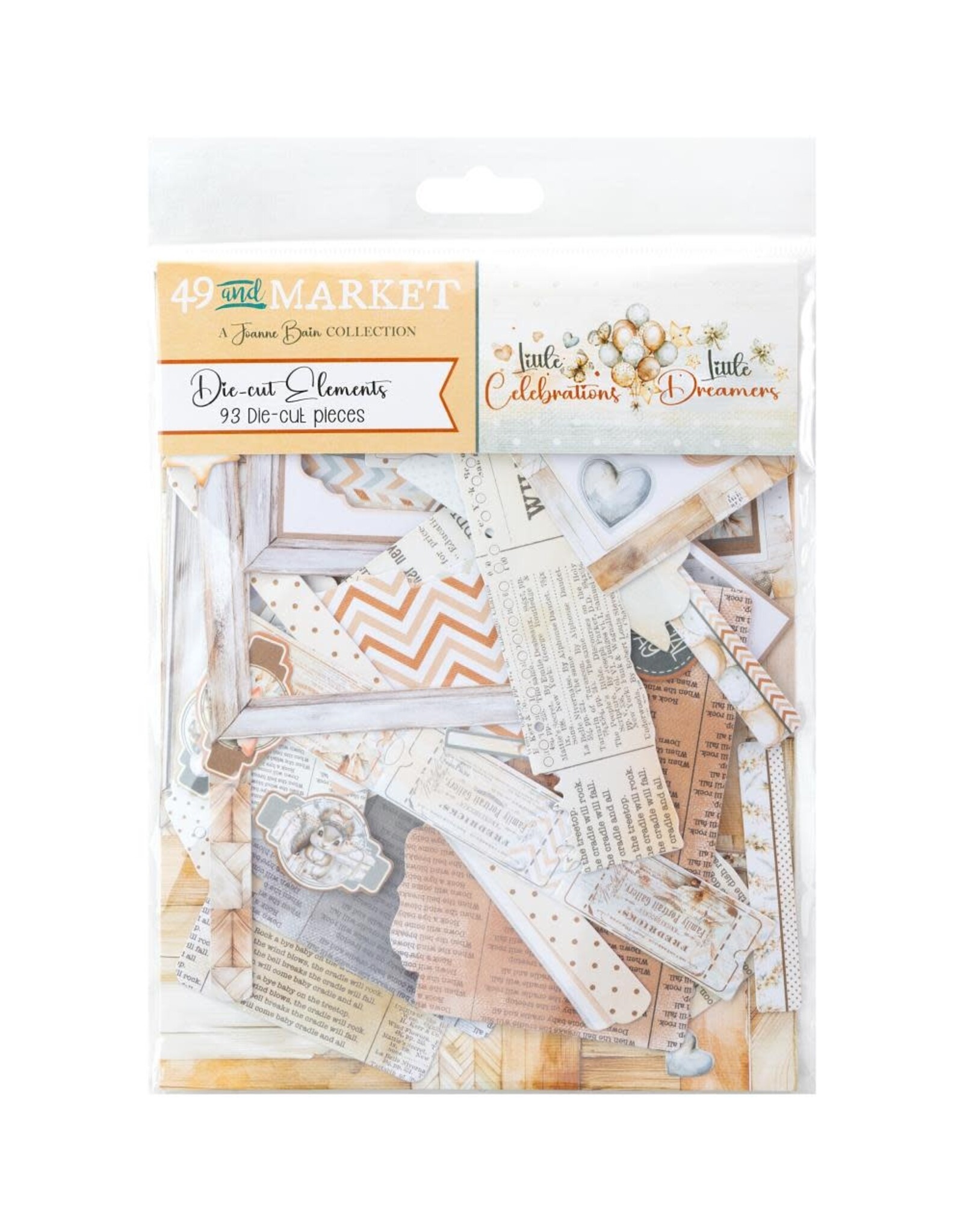 49 AND MARKET 49 AND MARKET LITTLE DREAMER/LITTLE CELEBRATIONS DIE-CUT ELEMENTS 93 PIECES