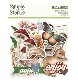 SIMPLE STORIES SIMPLE STORIES SIMPLE VINTAGE WOODLANDS BITS & PIECES 52/PK
