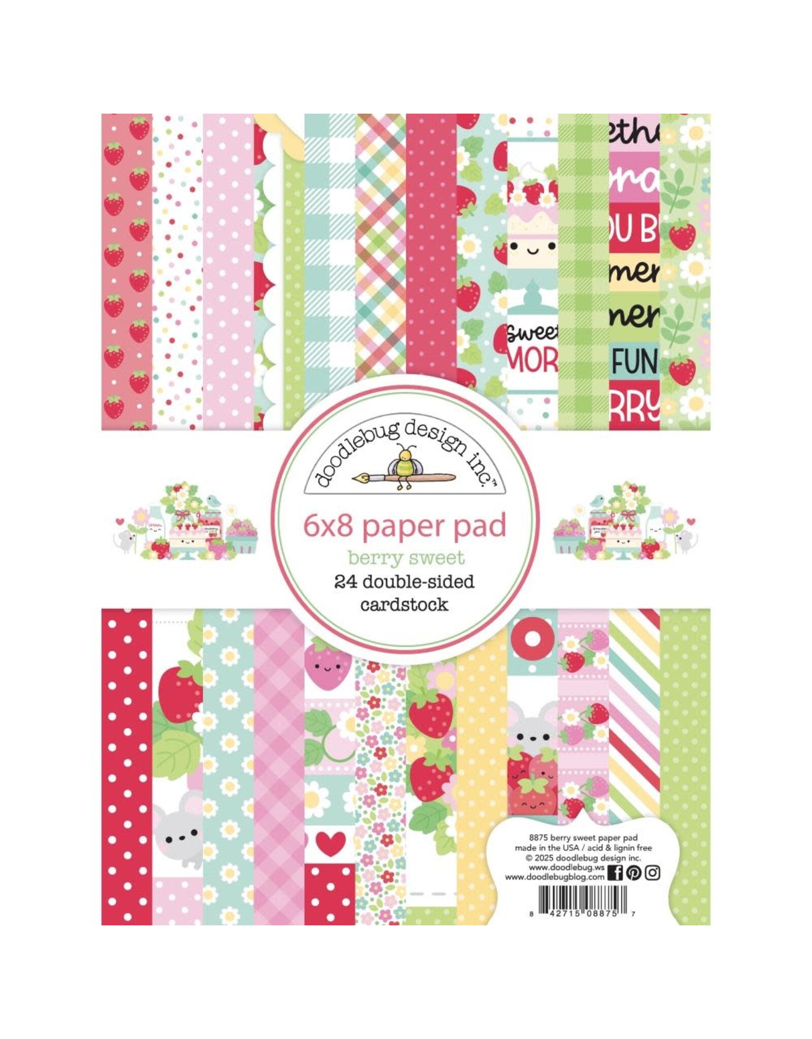 DOODLEBUG DESIGN DOODLEBUG DESIGN BERRY SWEET 6x8 PAPER PAD