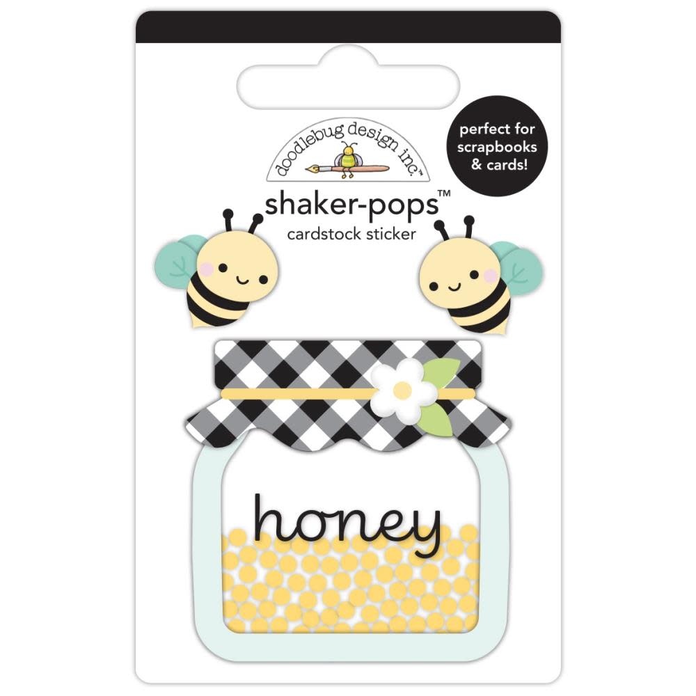 DOODLEBUG DESIGN DOODLEBUG BEE HAPPY HONEY BEES SHAKER-POPS 3D STICKERS