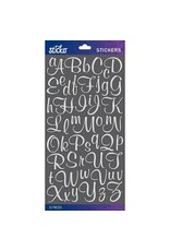 AMERICAN CRAFTS AMERICAN CRAFTS STICKO SCRIPTY WHITE GLITTER SMALL ALPHABET STICKERS