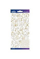 AMERICAN CRAFTS AMERICAN CRAFTS STICKO GOLD FOIL SCRIPT SMALL ALPHABET STICKERS