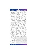 AMERICAN CRAFTS AMERICAN CRAFTS STICKO SILVER FOIL SCRIPT MEDIUM ALPHABET STICKERS