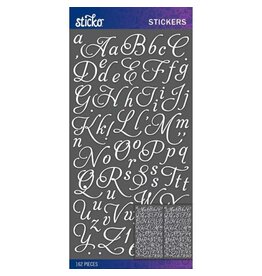 AMERICAN CRAFTS AMERICAN CRAFTS STICKO APHRODITE SMALL WHITE ALPHABET STICKERS
