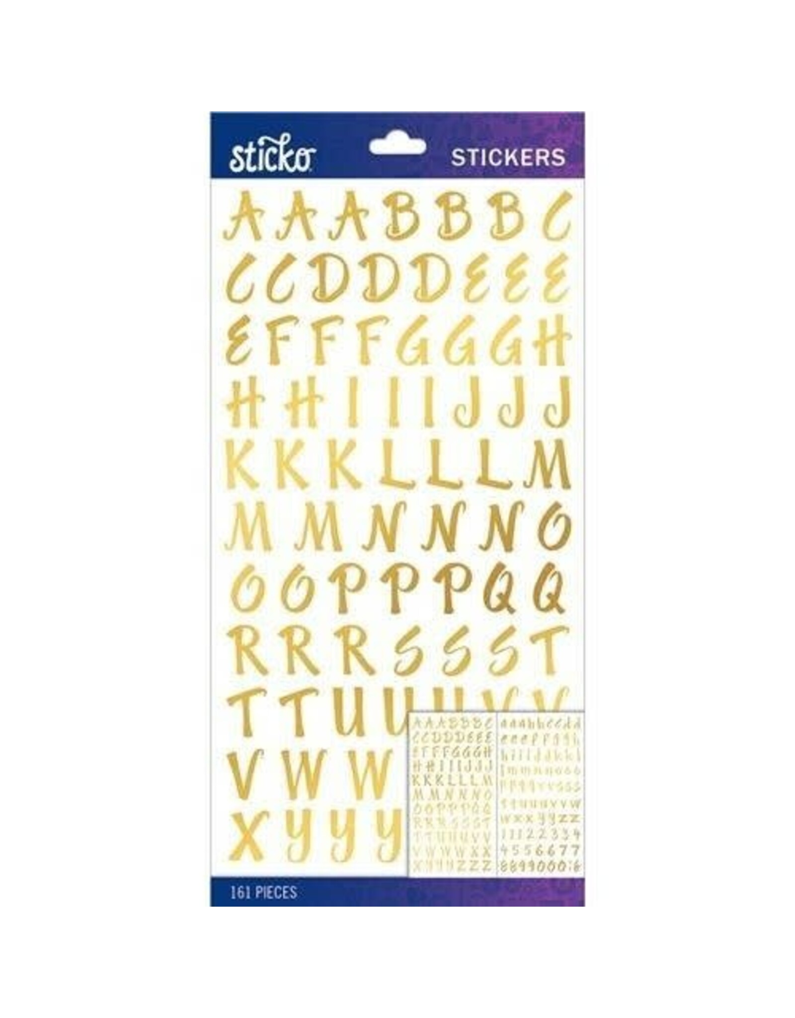EK SUCCESS EK SUCCESS STICKO BRUSH SMALL GOLD FOIL ALPHABET STICKERS