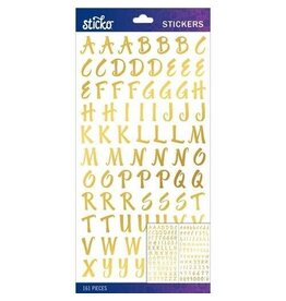 EK SUCCESS EK SUCCESS STICKO BRUSH SMALL GOLD FOIL ALPHABET STICKERS