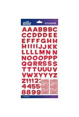 AMERICAN CRAFTS AMERICAN CRAFTS STICKO RED METALLIC FUNHOUSE SMALL ALPHABET STICKERS