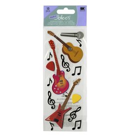 JOLEE’S JOLEE'S BOUTIQUE GUITARS & MUSIC NOTES DIMENSIONAL STICKERS