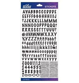 AMERICAN CRAFTS AMERICAN CRAFTS STICKO BLACK SMALL ALPHABET STICKERS