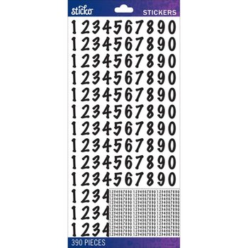 EK SUCCESS STICKO BLACK DOT MEDIUM NUMBERS STICKERS