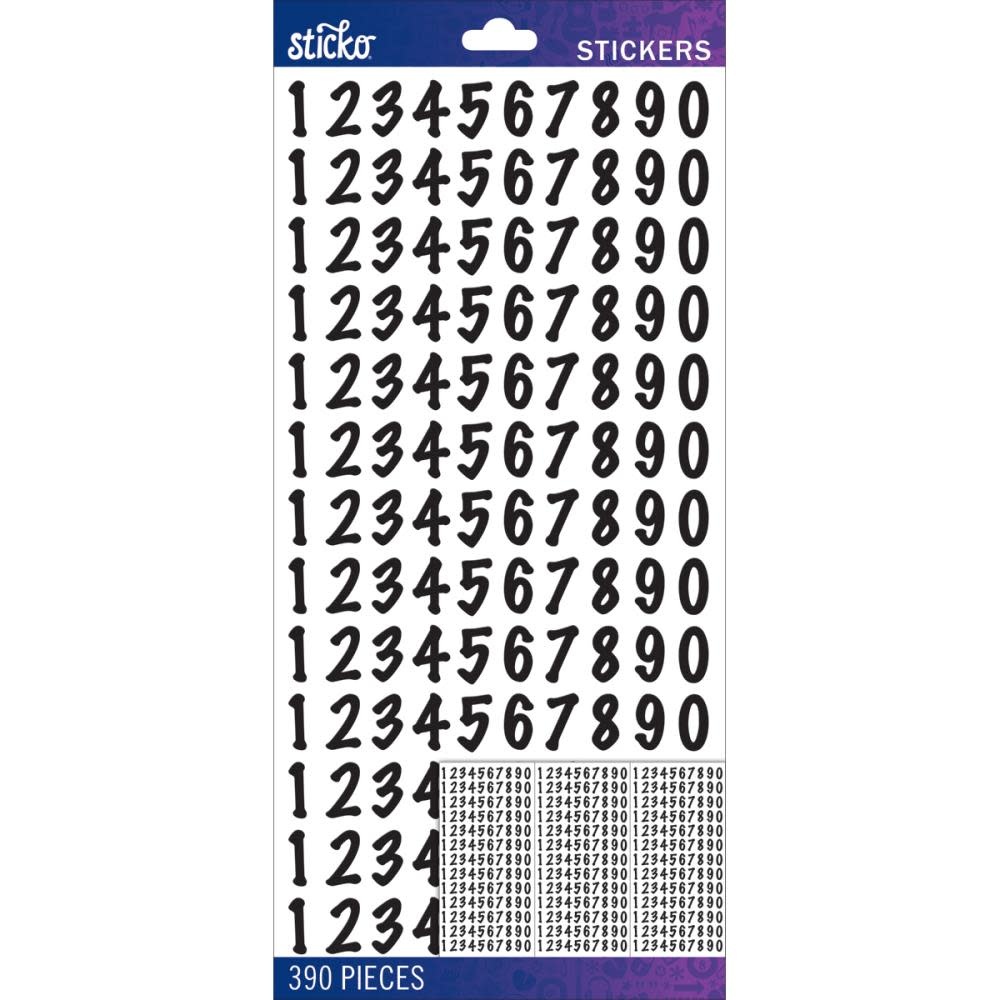 EK SUCCESS STICKO BLACK DOT MEDIUM NUMBERS STICKERS