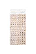 AMERICAN CRAFTS AMERICAN CRAFTS NATURAL WOOD MOSAIC CHIPBOARD ALPHABET STICKERS