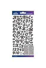 EK SUCCESS STICKO BLACK FUNKY DORI SMALL ALPHABET STICKERS