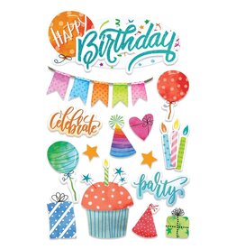PAPER HOUSE PRODUCTIONS PAPER HOUSE BIRTHDAY CELEBRATION 3D STICKERS