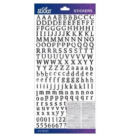 AMERICAN CRAFTS AMERICAN CRAFTS STICKO OCTAVIAN SMALL BLACK DISTRESSED ALPHABET STICKERS