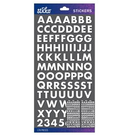 AMERICAN CRAFTS AMERICAN CRAFTS STICKO WHITE FUTURA BOLD SMALL ALPHABET STICKERS