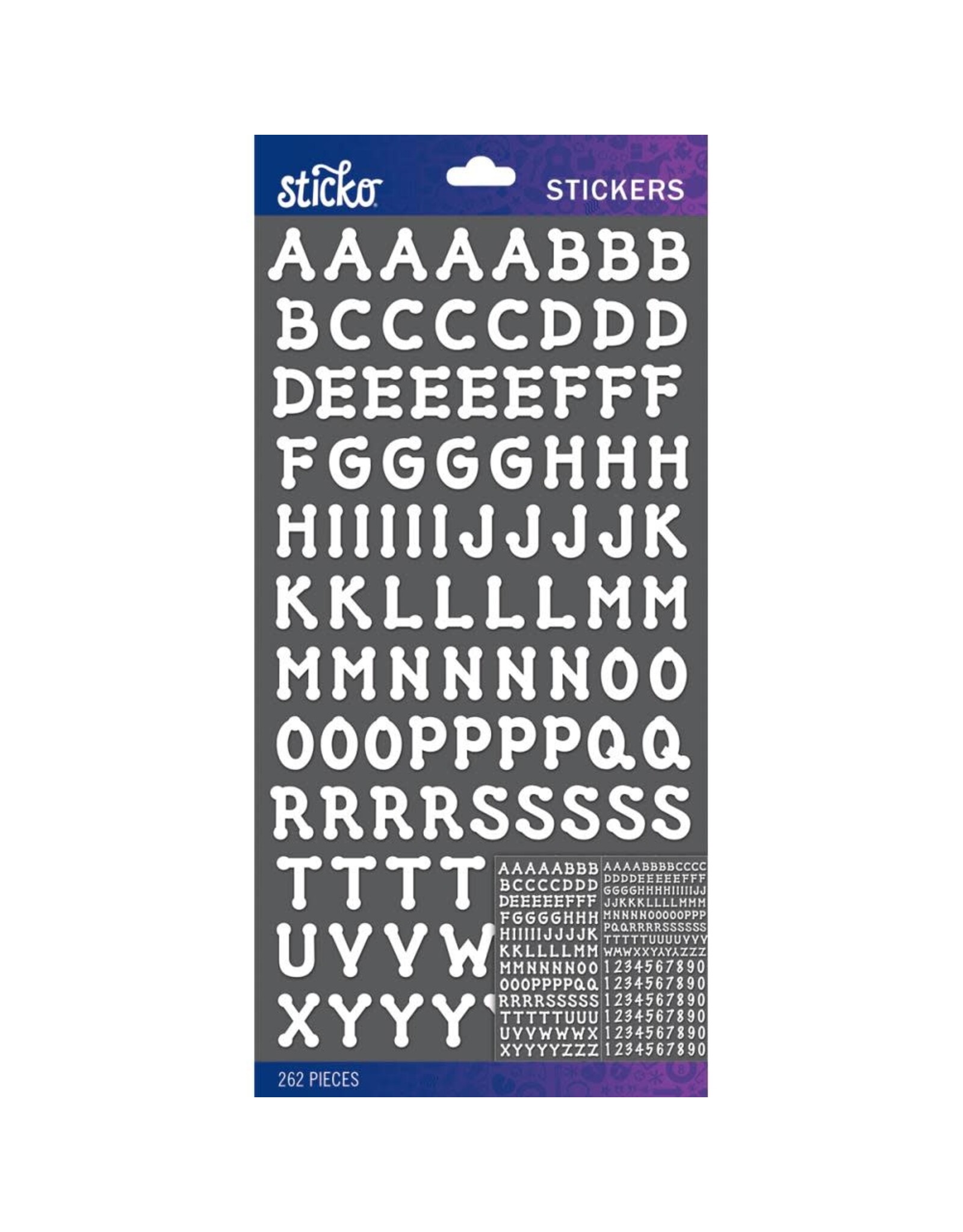 AMERICAN CRAFTS AMERICAN CRAFTS STICKO WHITE DOT SMALL ALPHABET STICKERS
