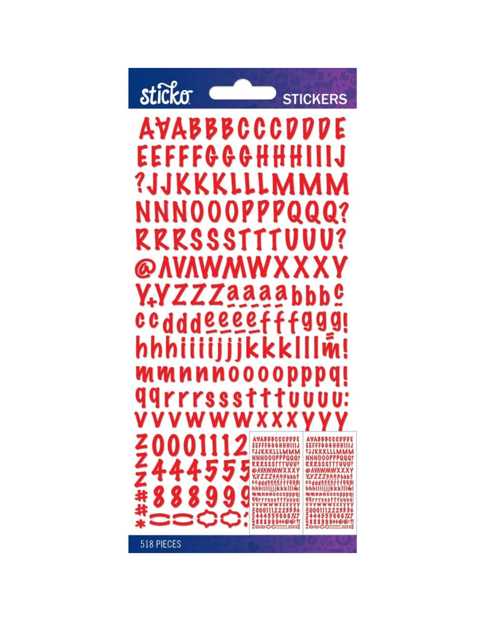 AMERICAN CRAFTS AMERICAN CRAFTS STICKO RED MARKER SMALL ALPHABET STICKERS