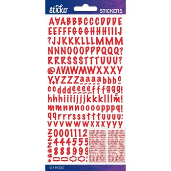 AMERICAN CRAFTS AMERICAN CRAFTS STICKO RED MARKER SMALL ALPHABET STICKERS