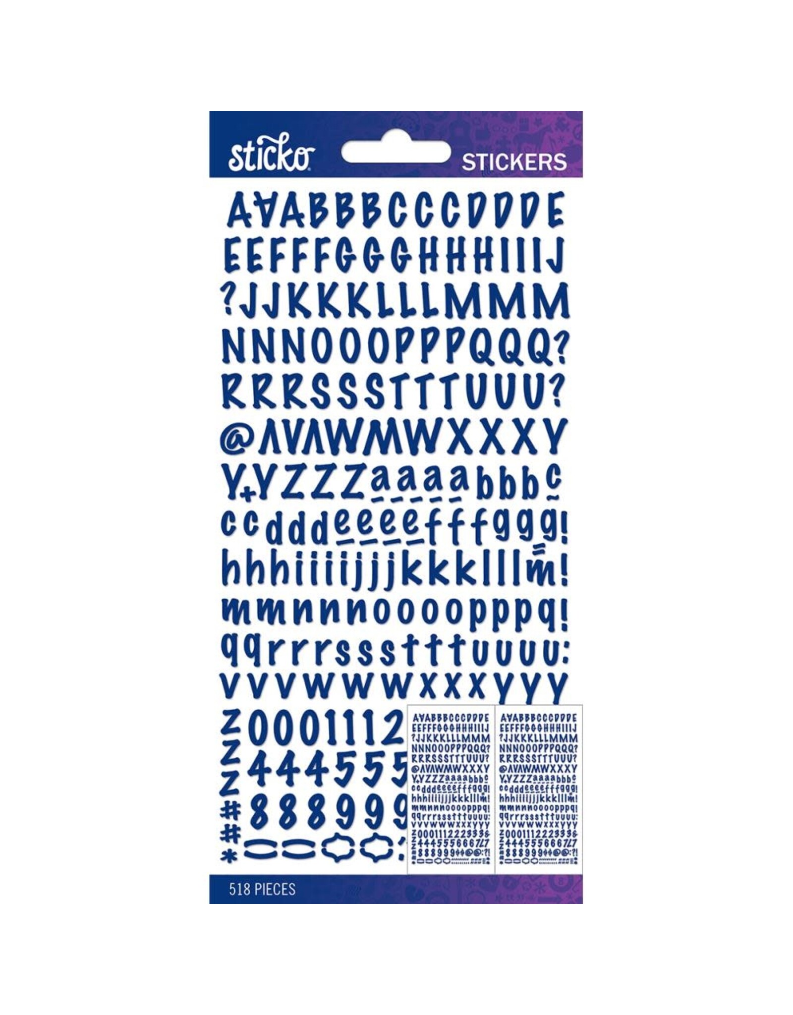AMERICAN CRAFTS AMERICAN CRAFTS STICKO COBALT MARKER SMALL ALPHABET STICKERS